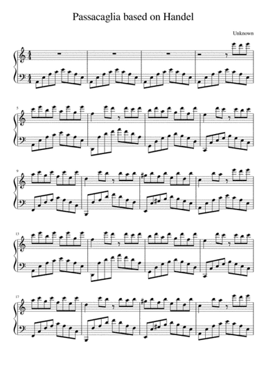 Passacaglia based on Handel Harpsichord suite (arr. Michael Pasikov)