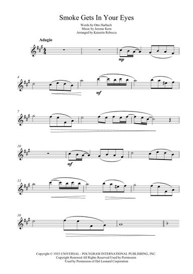 Smoke Gets In Your Eyes (arr. Kaiserin Rebecca)
