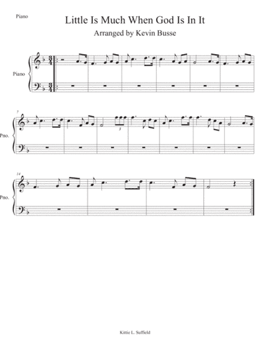 Little Is Much When God Is In It - Piano (arr. Kevin Busse)