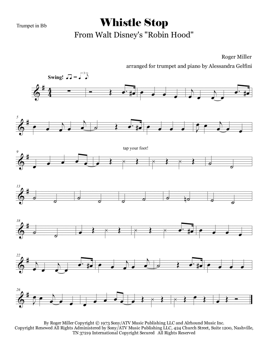 Whistle Stop (arr. Alessandra Gelfini)