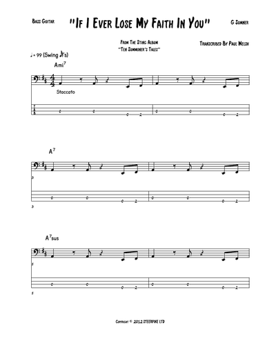 If I Ever Lose My Faith (arr. Accubass)