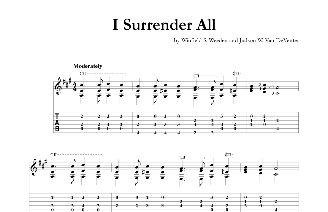 I Surrender All (arr. Mark Phillips)