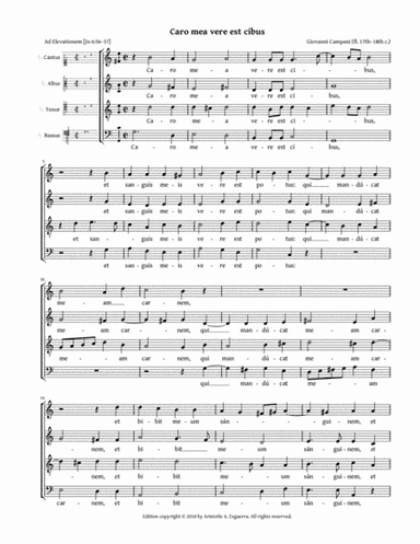 Caro mea vere est cibus (Campani) (arr. Aristotle A. Esguerra)