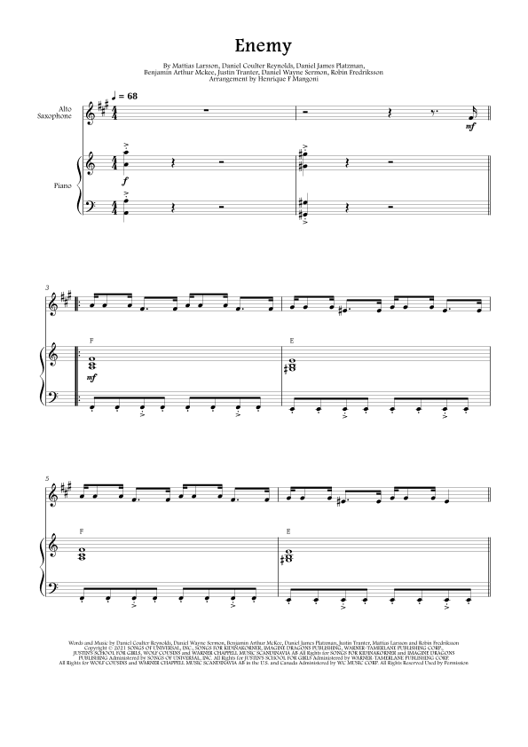Enemy (arr. Henrique F Mangoni)