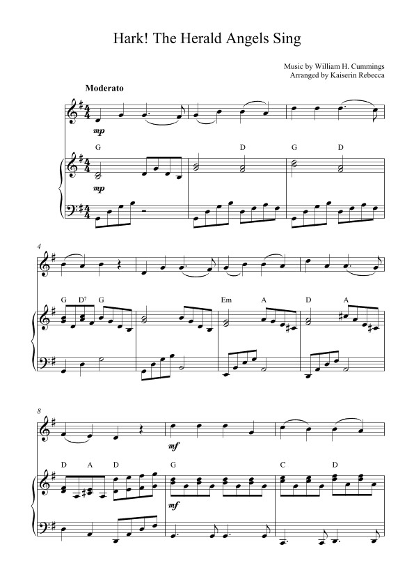 Hark! The Herald Angels Sing (arr. Kaiserin Rebecca)