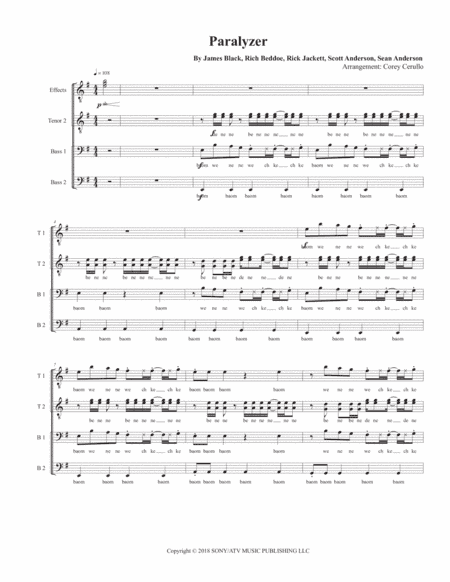 Paralyzer (arr. Corey Cerullo)