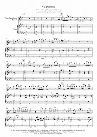 Via Dolorosa (arr. David Kocijan)