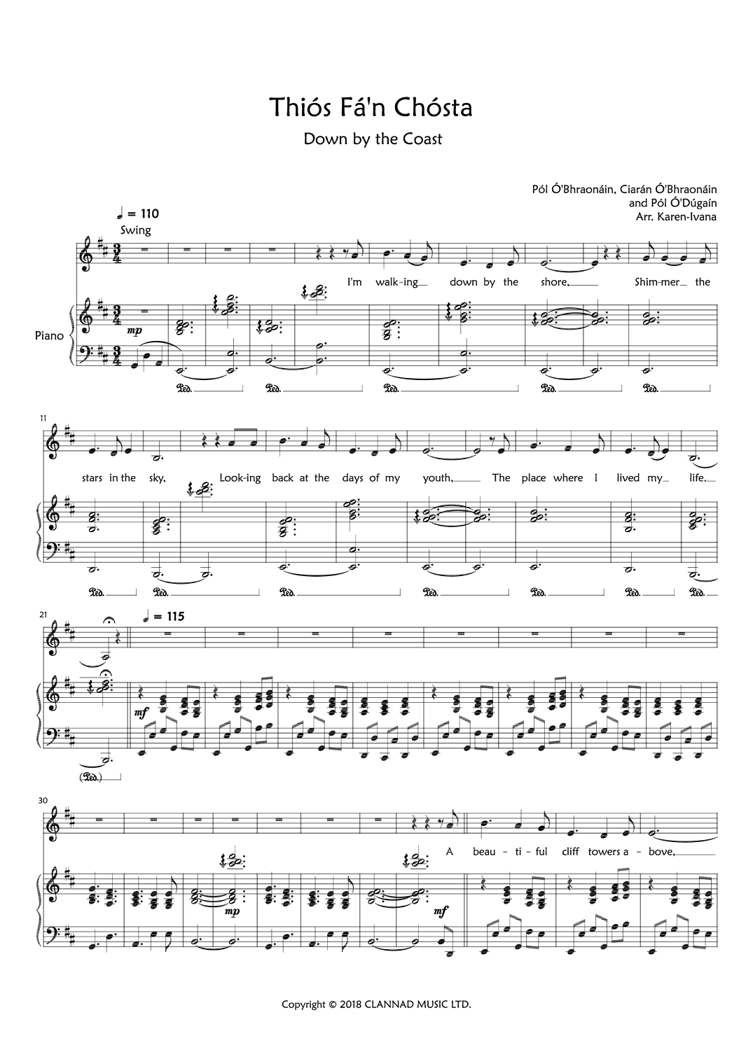 Thois Fa'n Chosta (arr. Karen Ivana)