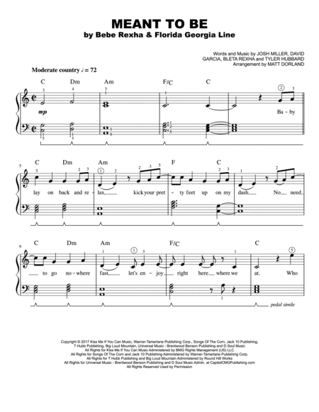 Meant To Be (arr. Matt Dorland)