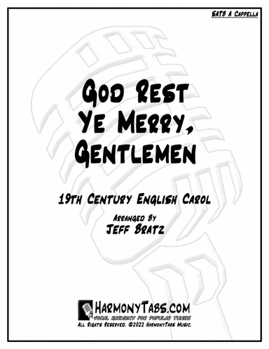 God Rest Ye Merry, Gentlemen (SATB A Cappella) (arr. Jeff Bratz)