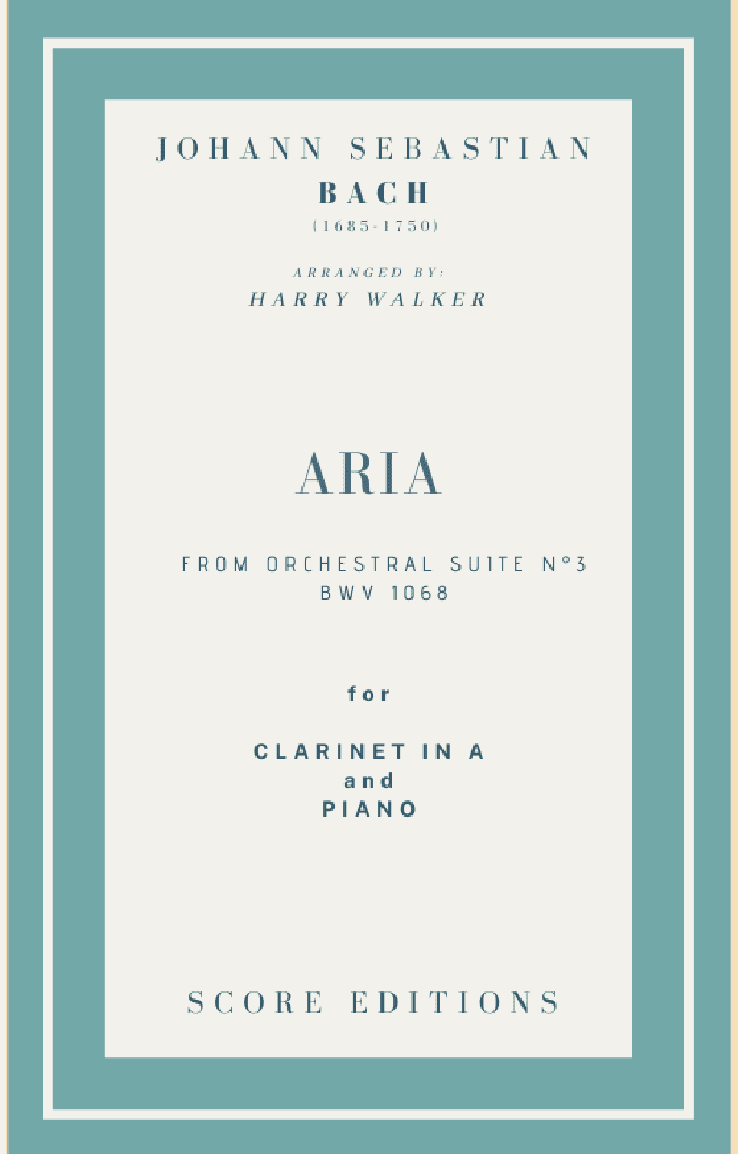 Bach Air from Suite No.3 (for Clarinet in A and Piano) (arr. Harry Walker)
