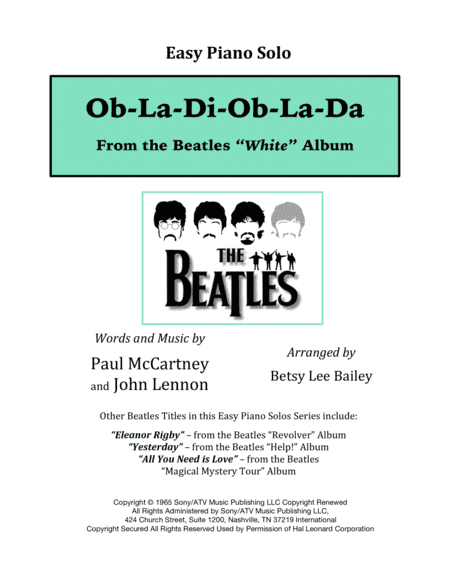 Ob-La-Di, Ob-La-Da (arr. Betsy Lee Bailey)