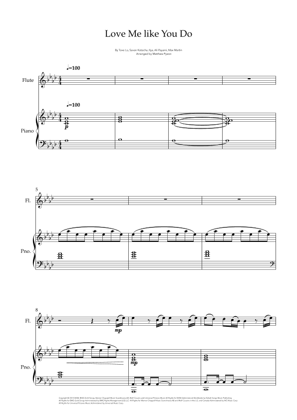 Love Me Like You Do (arr. Matthew pyeon)