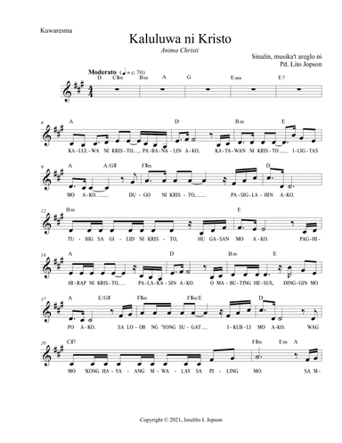 Kaluluwa ni Kristo (Anima Christi)