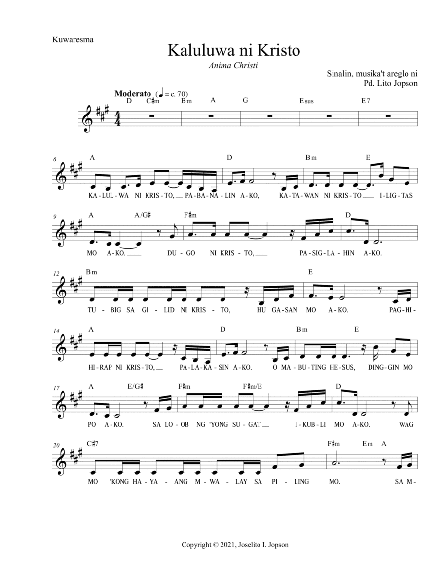Kaluluwa ni Kristo (Anima Christi)