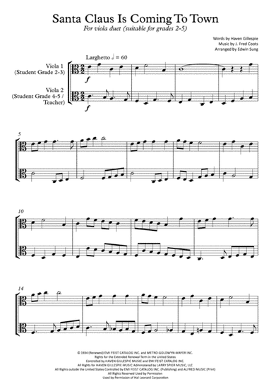 Santa Claus Is Comin' To Town (arr. Edwin Sung)