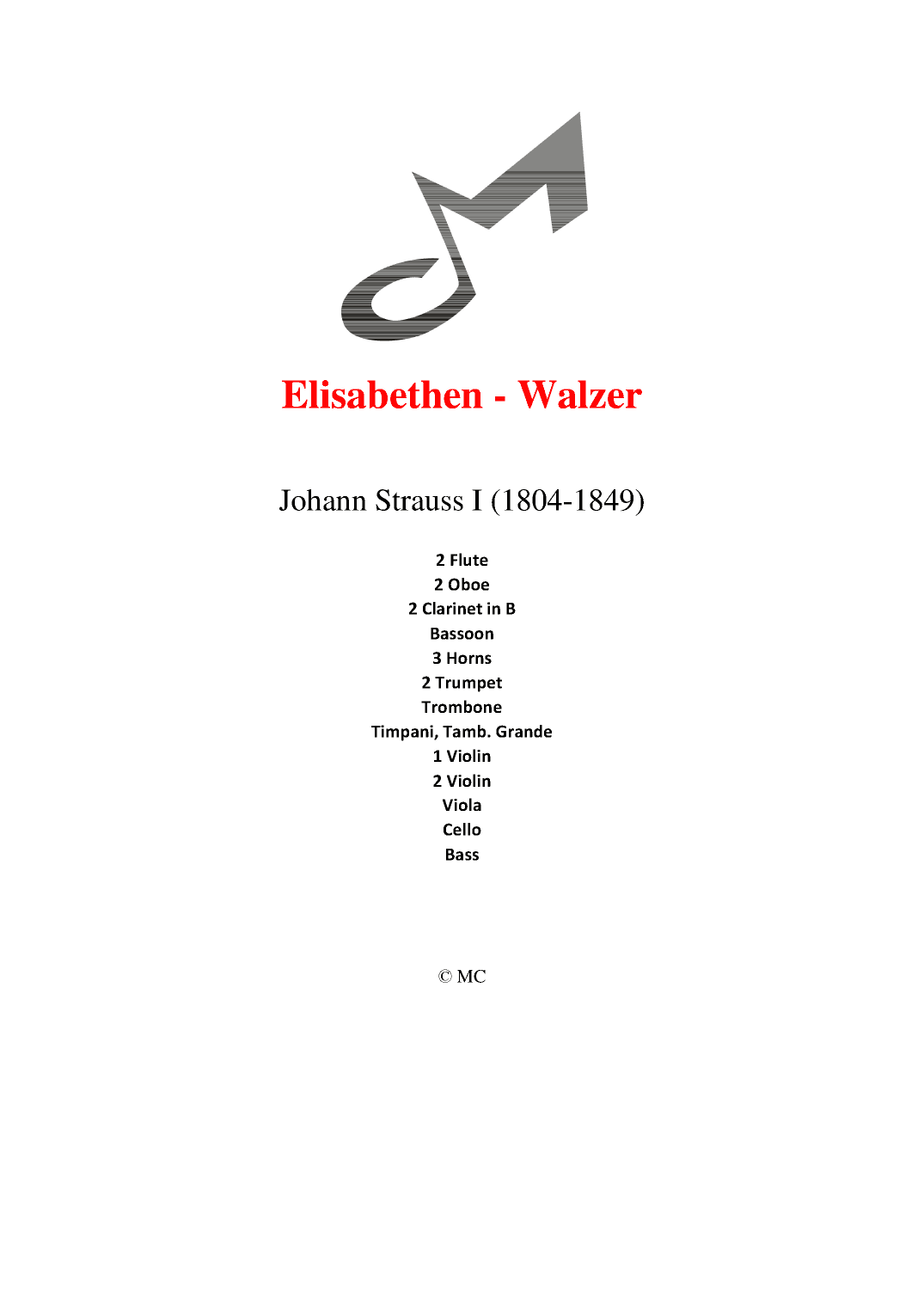 Elizabethen Walzer (arr. Marek Czekala)