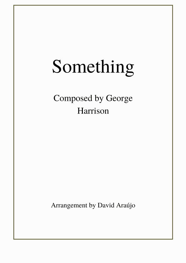 Something (arr. David Araújo)