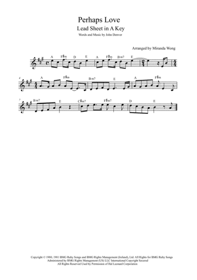 Perhaps Love (arr. Miranda Wong)
