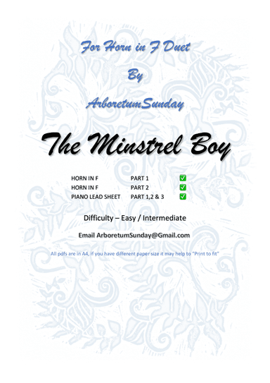 The Minstrel Boy Horn in F 1&2 with Piano Acc. (arr. Mr Scribe)