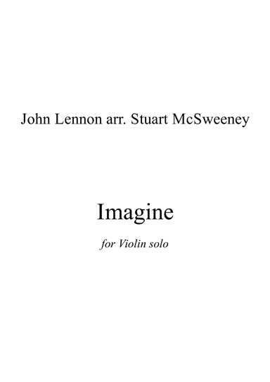 Imagine (arr. Stuart McSweeney)