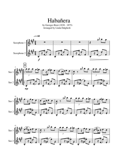 Habanera (from Carmen) - Saxophone Duet (arr. Linda Dalgliesh)