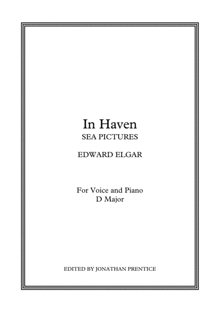 In Haven (D Major) (arr. Jonathan Prentice)