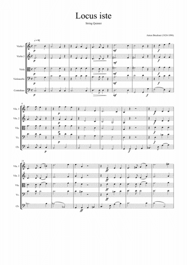 Anton Bruckner - Locus iste (String Quintet) (arr. André Laitano)