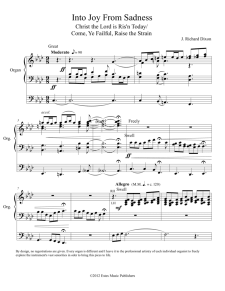 Into Joy From Sadness (arr. Estes Music Publishers)