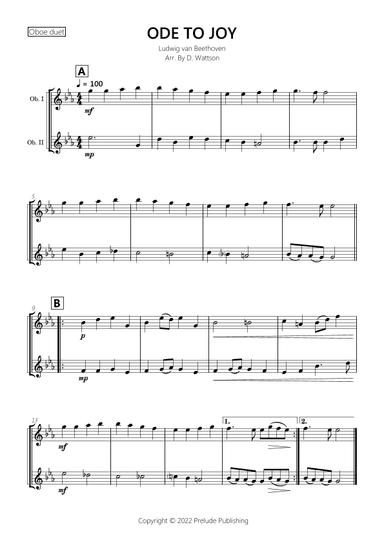 Ode to joy (arr. D. Wattson)