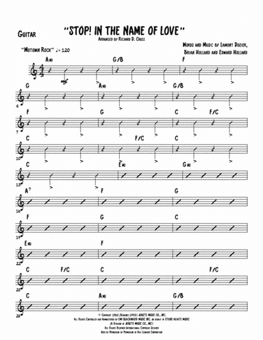 Stop! In The Name Of Love (arr. Richard D. Cross)