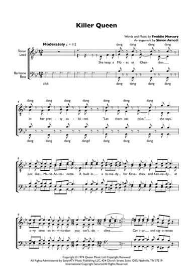 Killer Queen (arr. Simon Arnott)