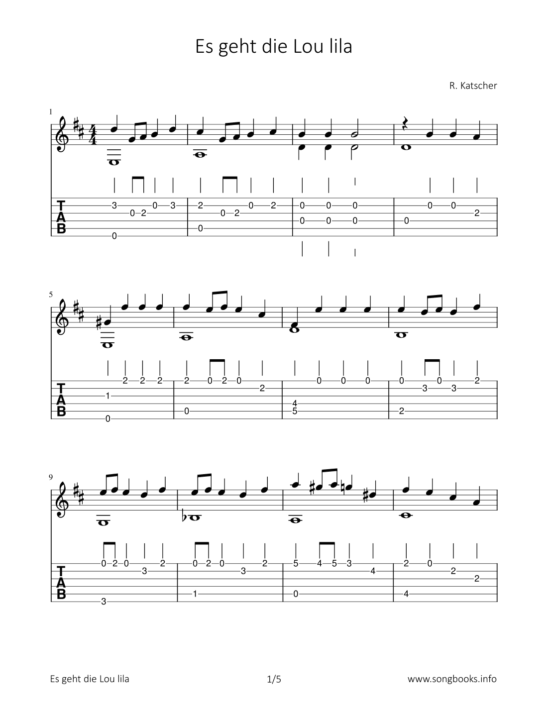 Es geht die Lou lila (arr. Bettina Schipp)