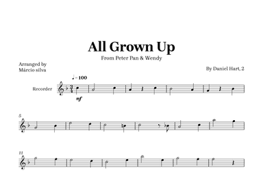 All Grown Up (arr. Márcio Silva)