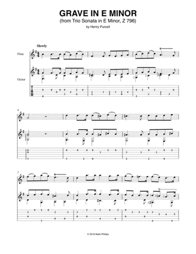Grave in E Minor (from Trio Sonata in E Minor, Z 796) (arr. Mark Phillips)