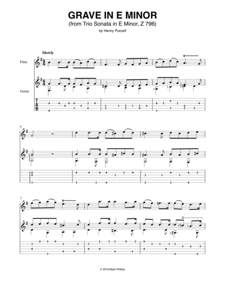 Grave in E Minor (from Trio Sonata in E Minor, Z 796) (arr. Mark Phillips)