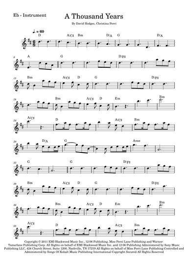 A Thousand Years (arr. Fabio Eduardo de Oliveira)