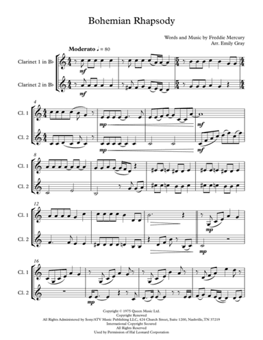 Bohemian Rhapsody (arr. Emily Gray)
