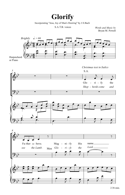 Glorify (arr. Bryan M. Powell)