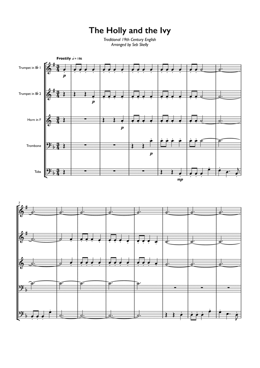 The Holly and the Ivy Brass Quintet (arr. Seb Skelly)