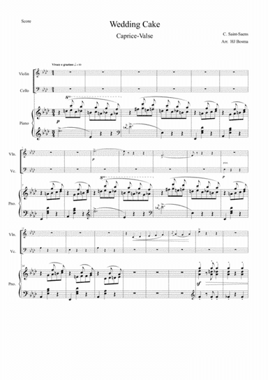 Camille Saint-Saëns - Wedding Cake for Pianotrio (arr. HJ Bosma)
