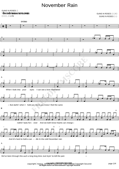 November Rain (arr. COPYDRUM)