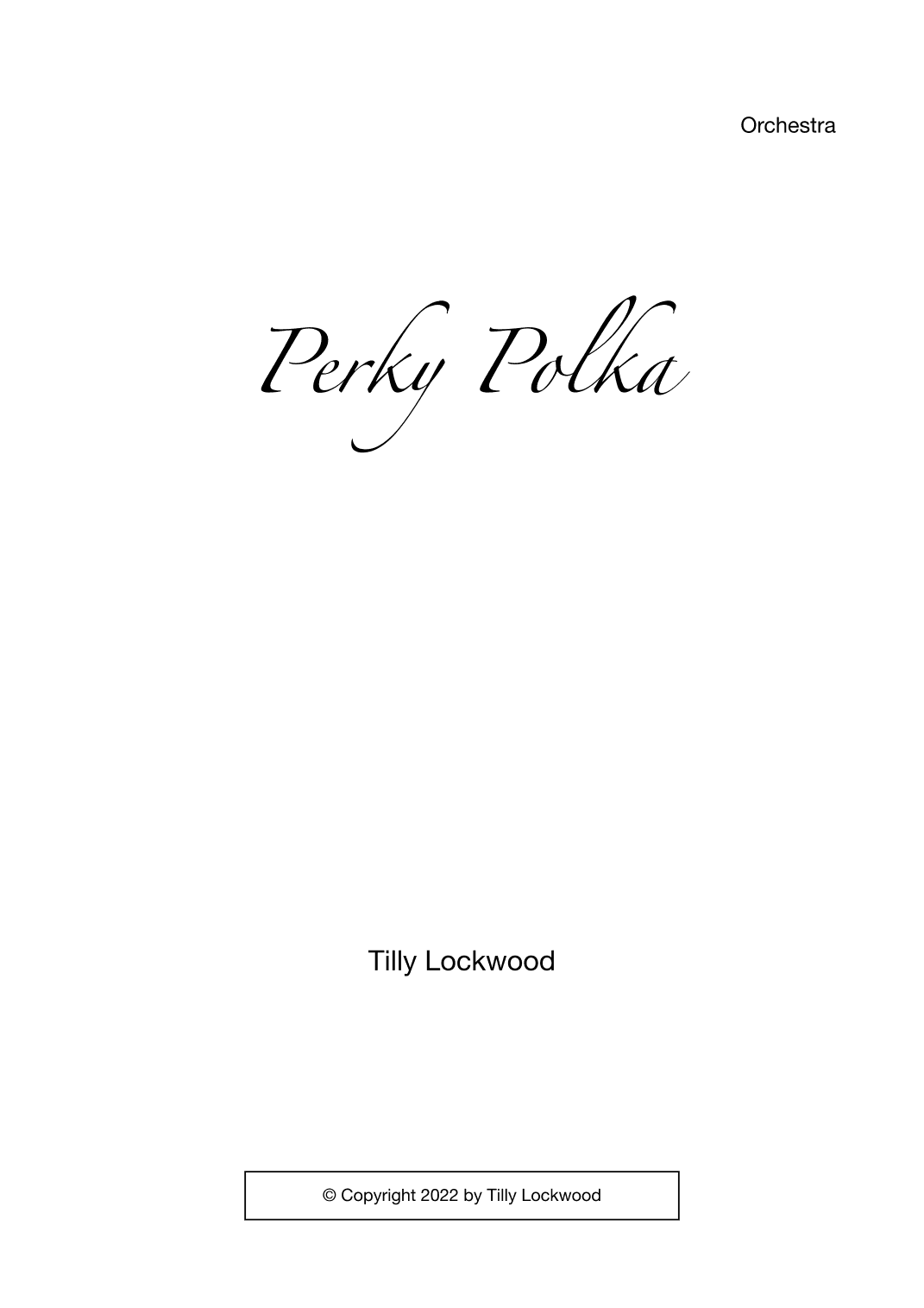 Perky Polka (light orchestral)