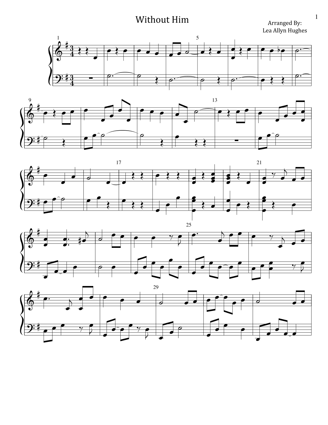 Without Him (hymn) (arr. Lea Allyn Hughes)