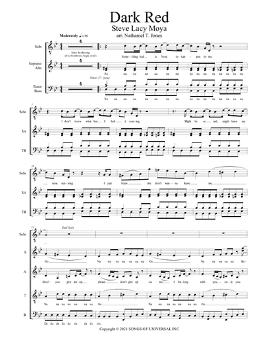Dark Red (arr. Nathaniel T. Jones)