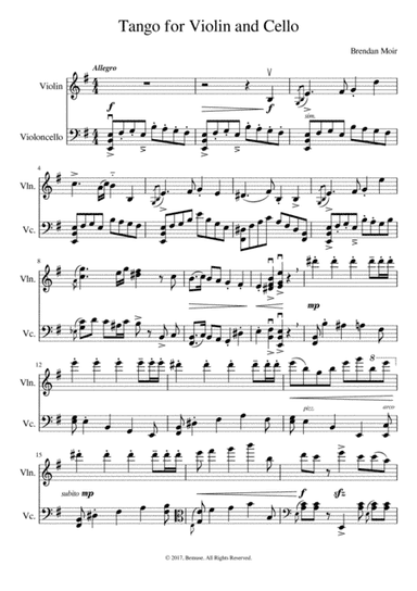 Tango for Violin and Cello