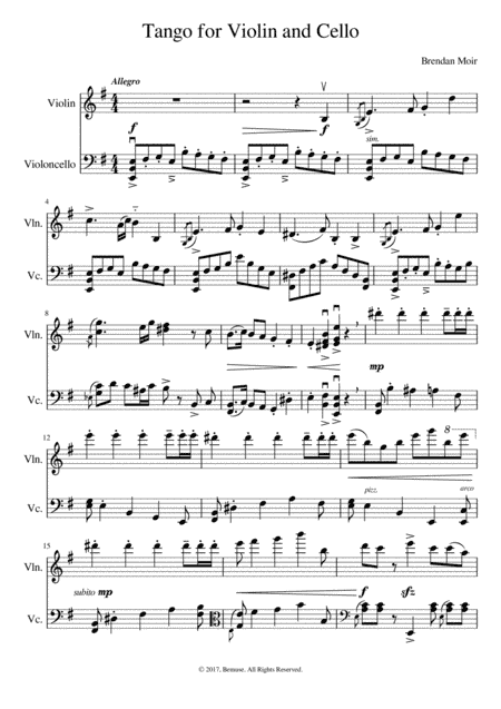 Tango for Violin and Cello