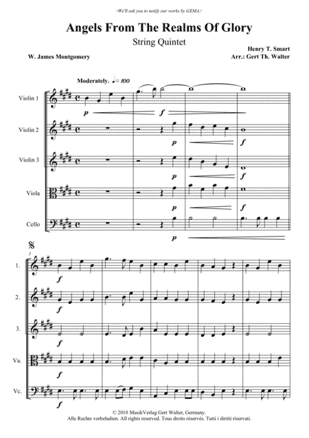 Angels From The Realms Of Glory (arr. Gert Th. Walter)
