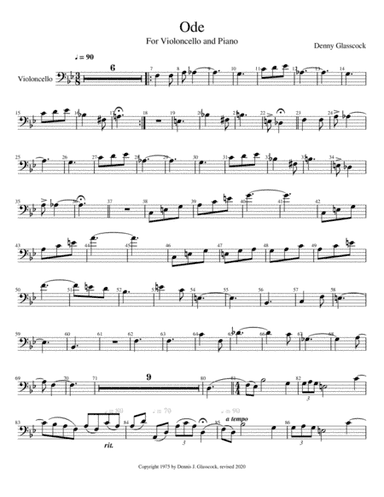 Ode for Violoncello and Piano
