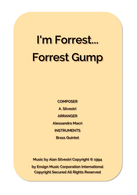 I'm Forrest... Forrest Gump (arr. Alessandro Macrì)